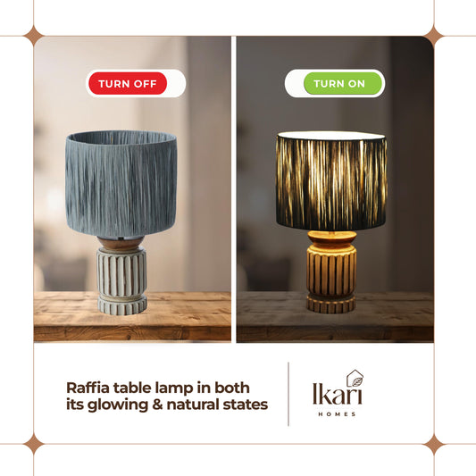 Twilight Raffia Table Lamp