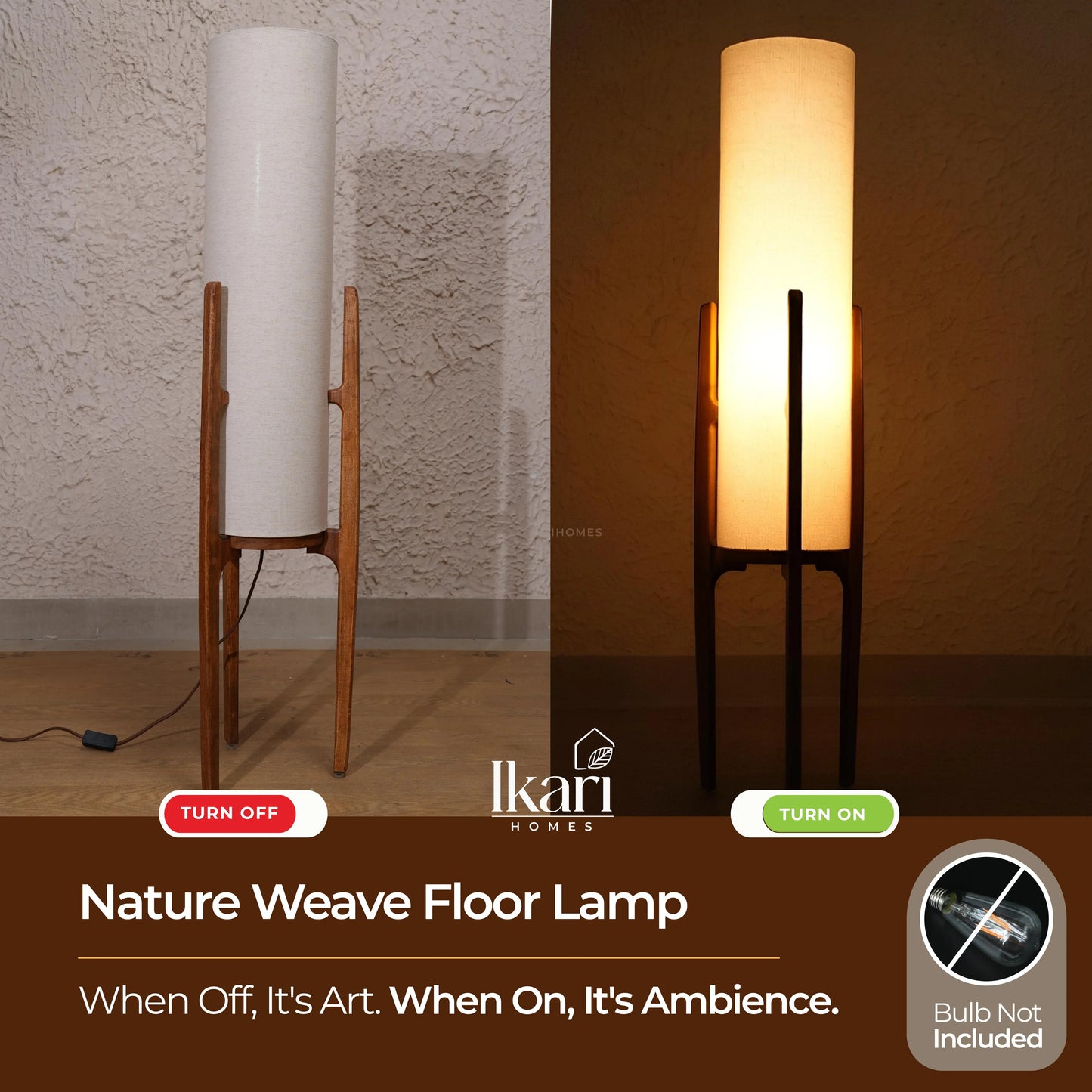 Nature Weave Floor Lamp - The Art of Ambient Light