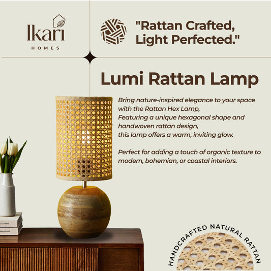 Lumi Rattan Table Lamp