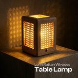 Lumi Rattan Wireless Table Lamp