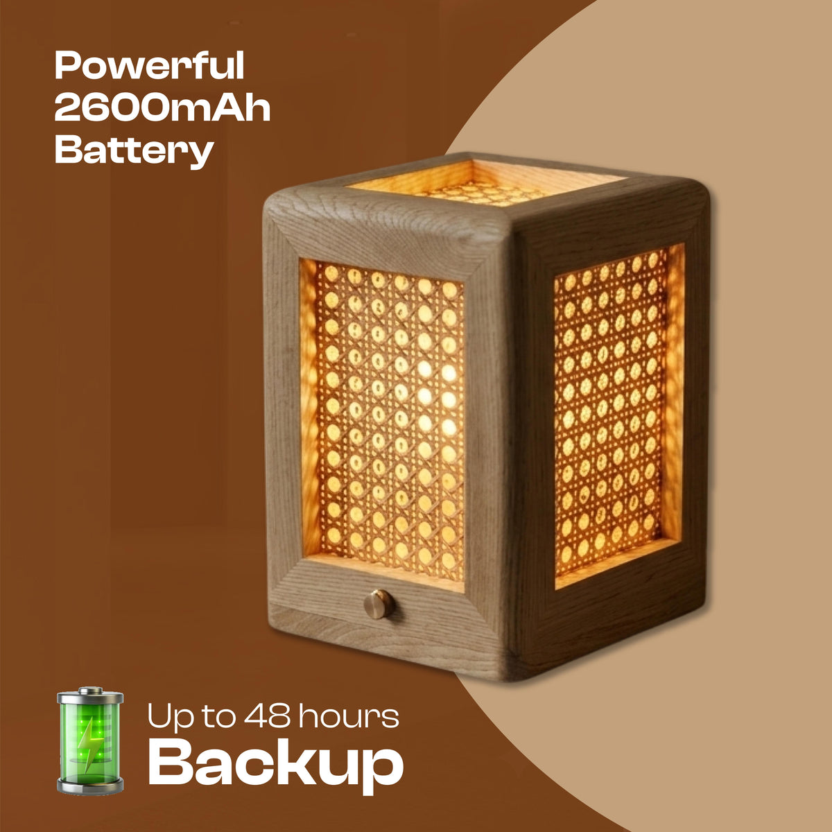 Lumi Rattan Wireless Table Lamp