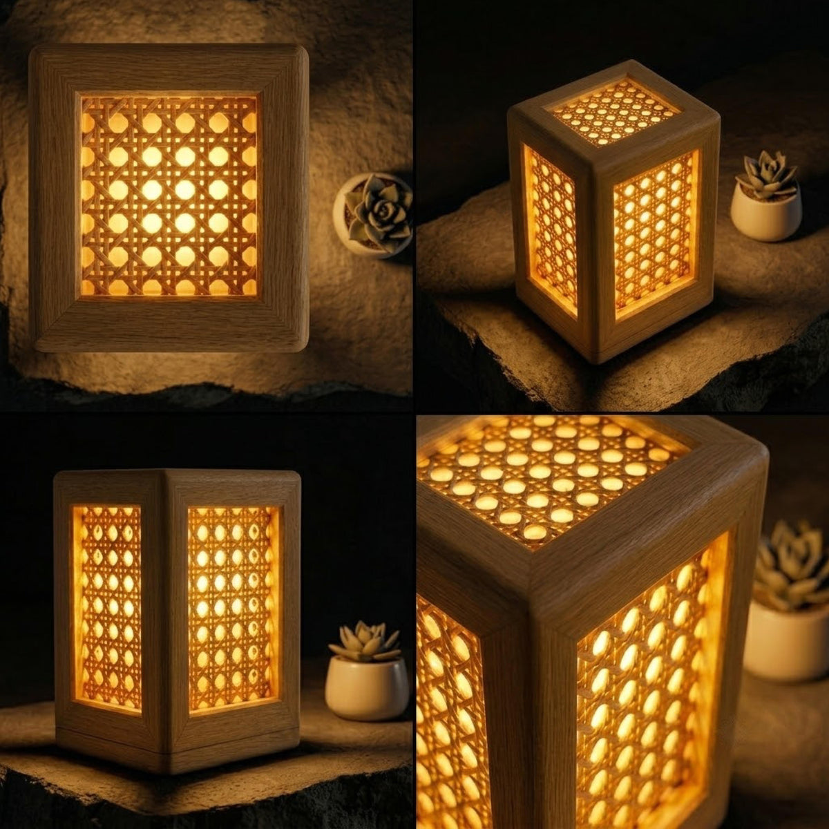 Lumi Rattan Wireless Table Lamp