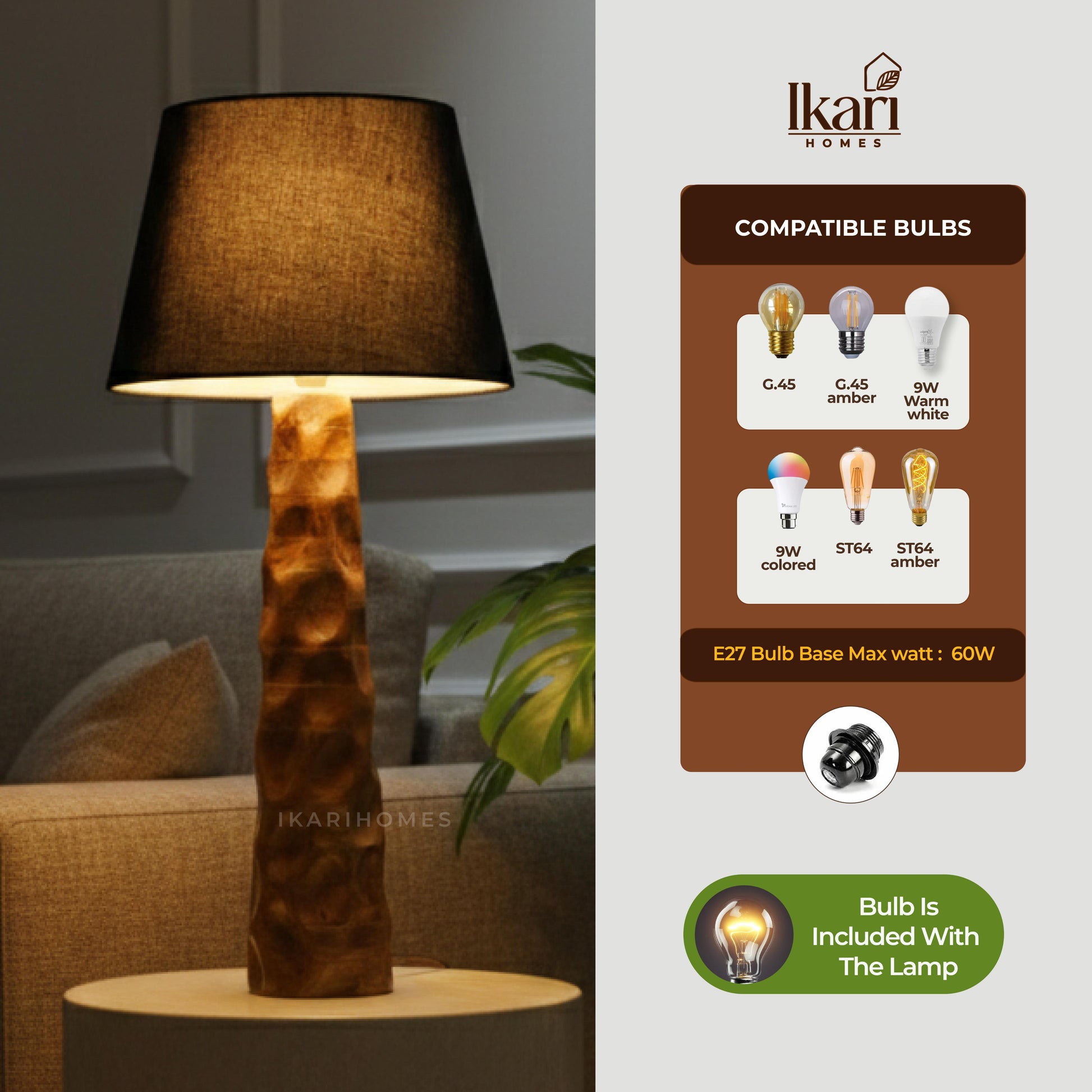 Midnight Elegance Floor Lamp – Where Darkness Meets Design