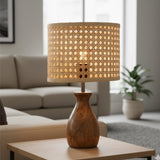 Boho Rattan Lamp