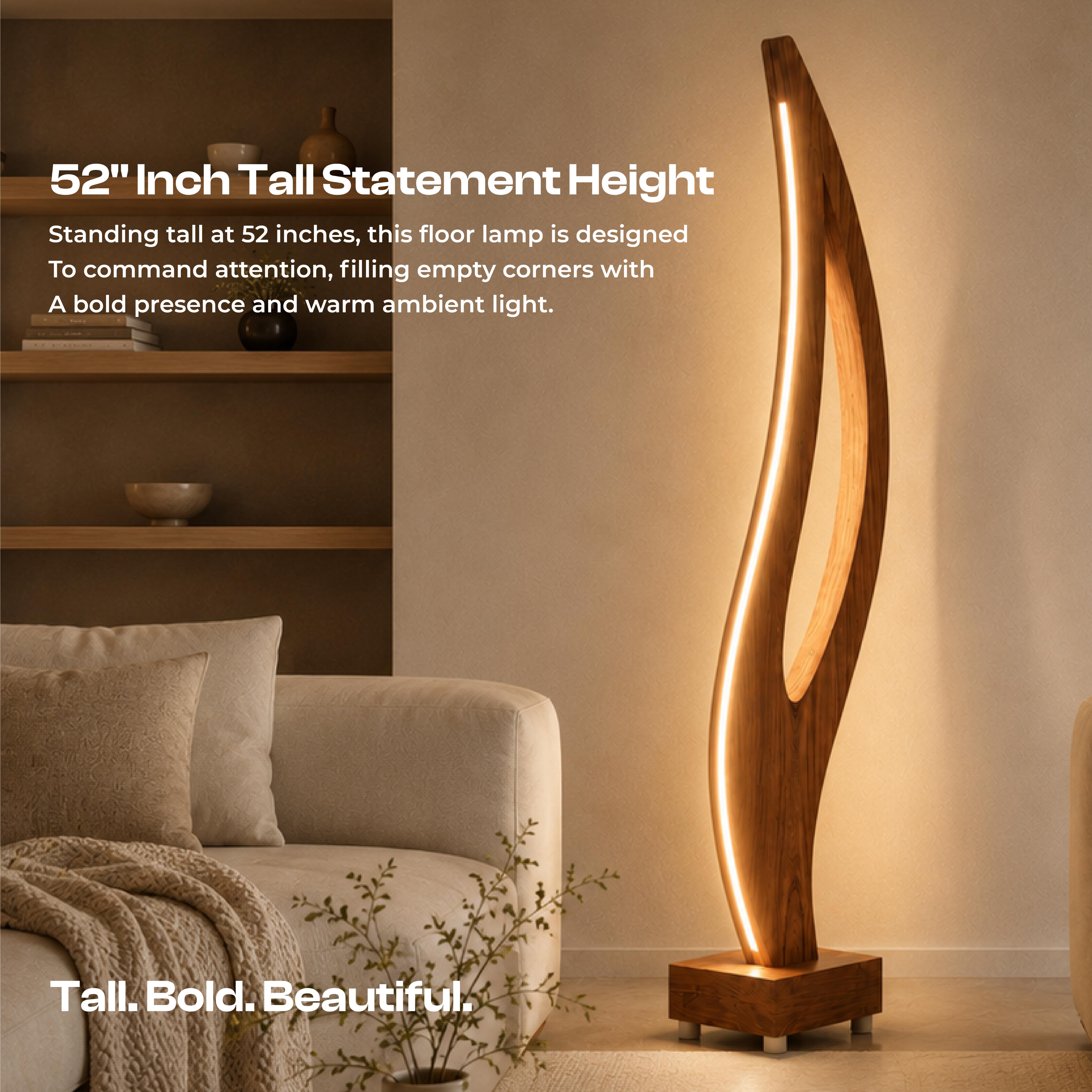 Aura Flow Curved Floor Lamp
