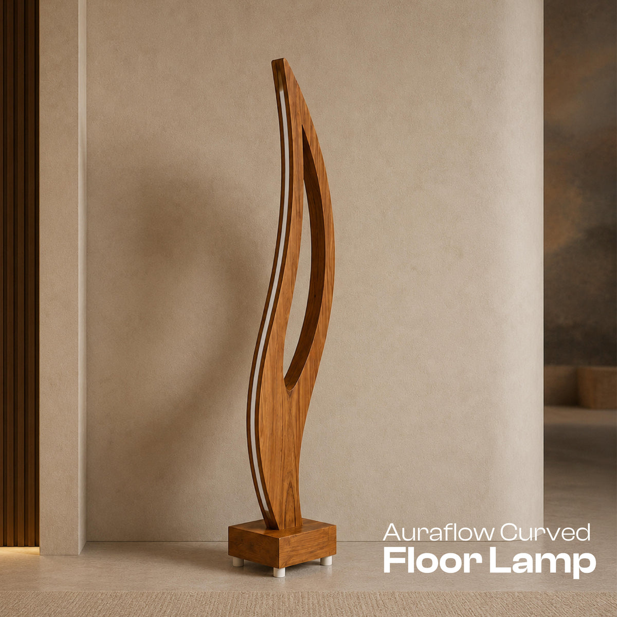 Aura Flow Curved Floor Lamp