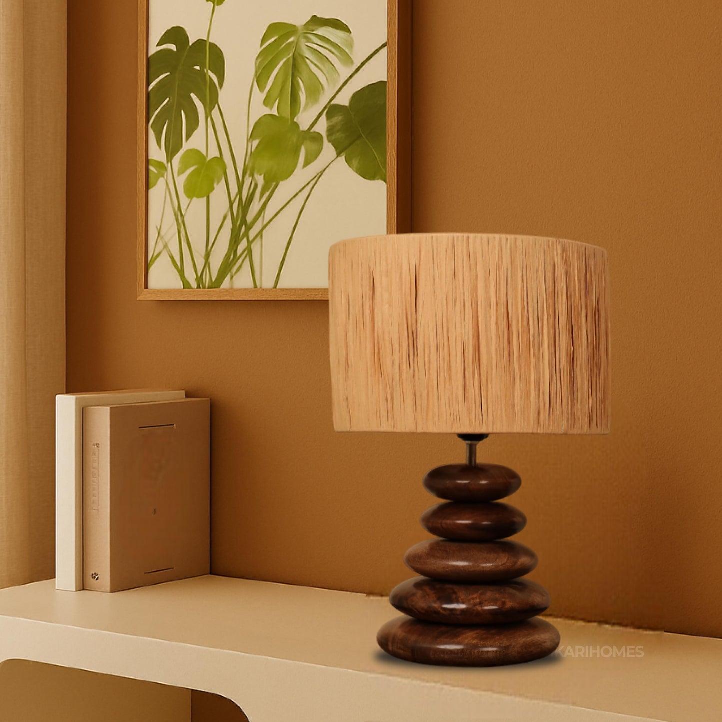 Earth Glow – Rattan Pebble Lamp