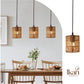 Raffia Zig Zag Pendant Lamp – Handwoven Elegance