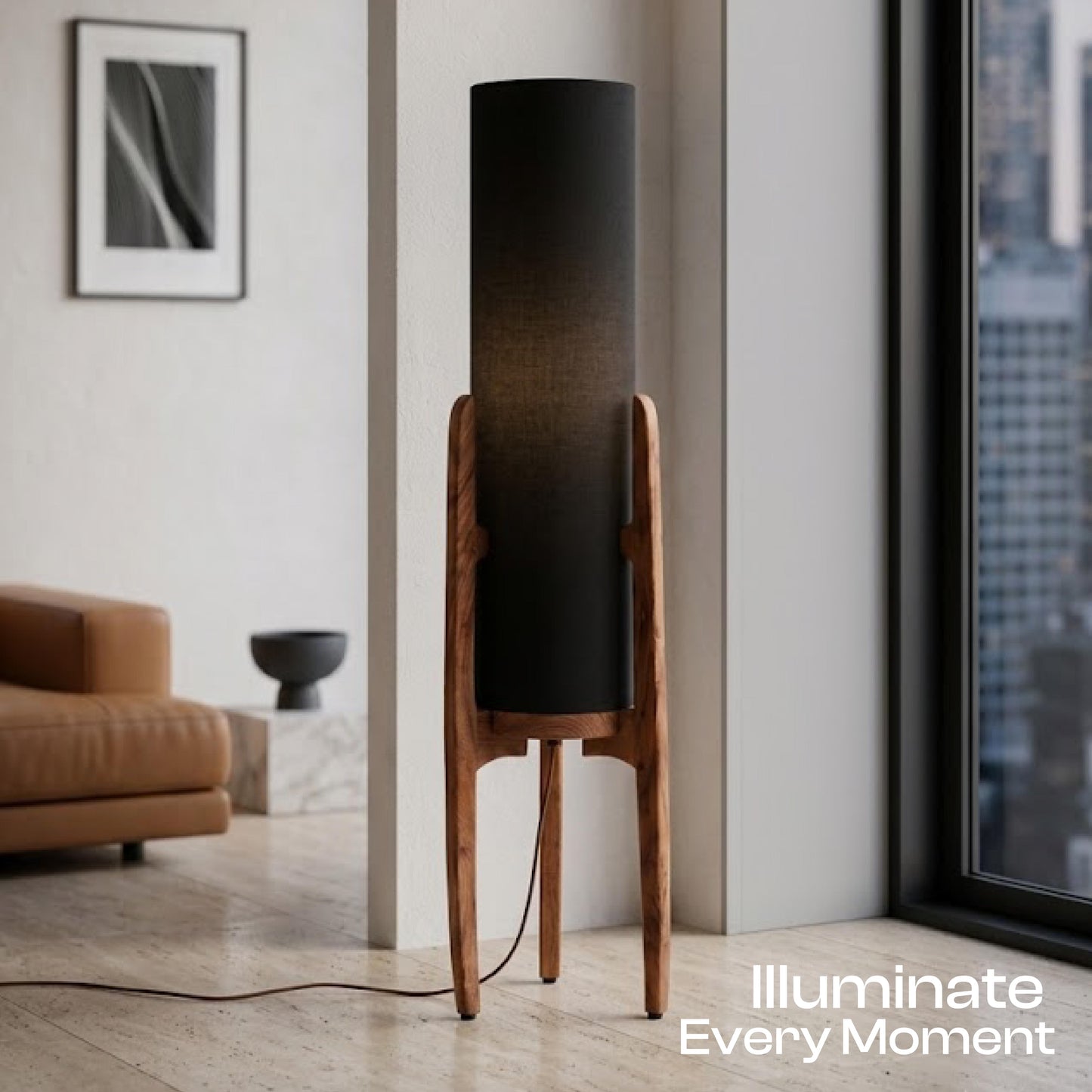 Midblack Weave Floor Lamp