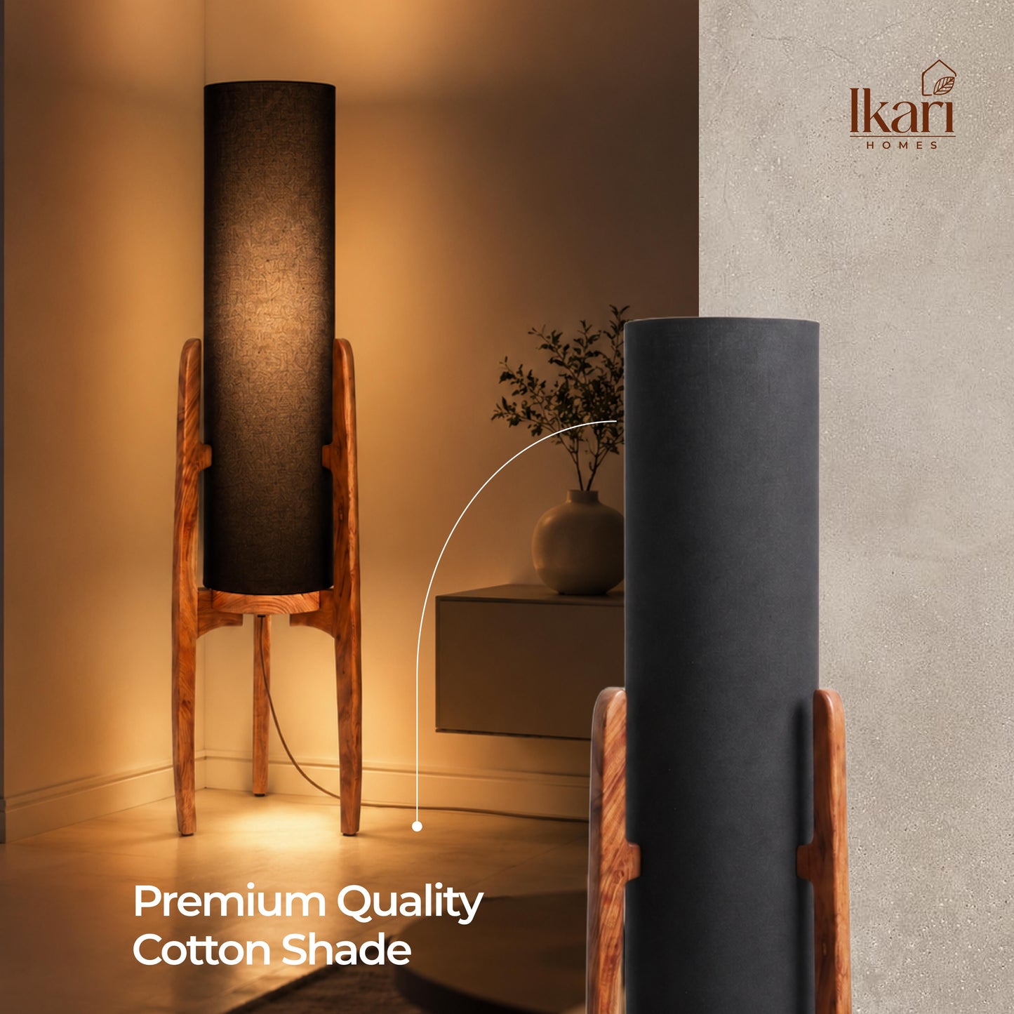 Midblack Weave Floor Lamp