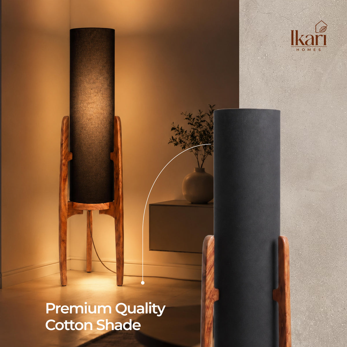 Midblack Weave Floor Lamp