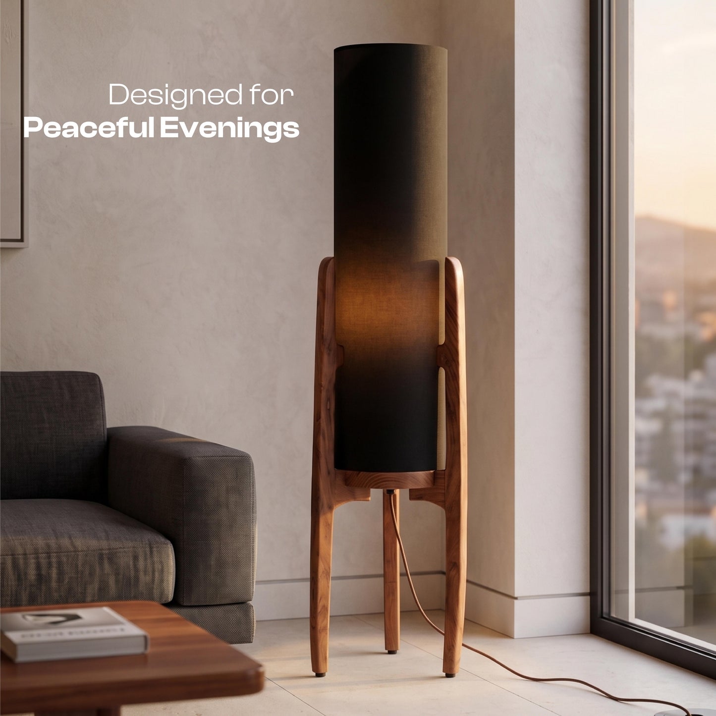Midblack Weave Floor Lamp