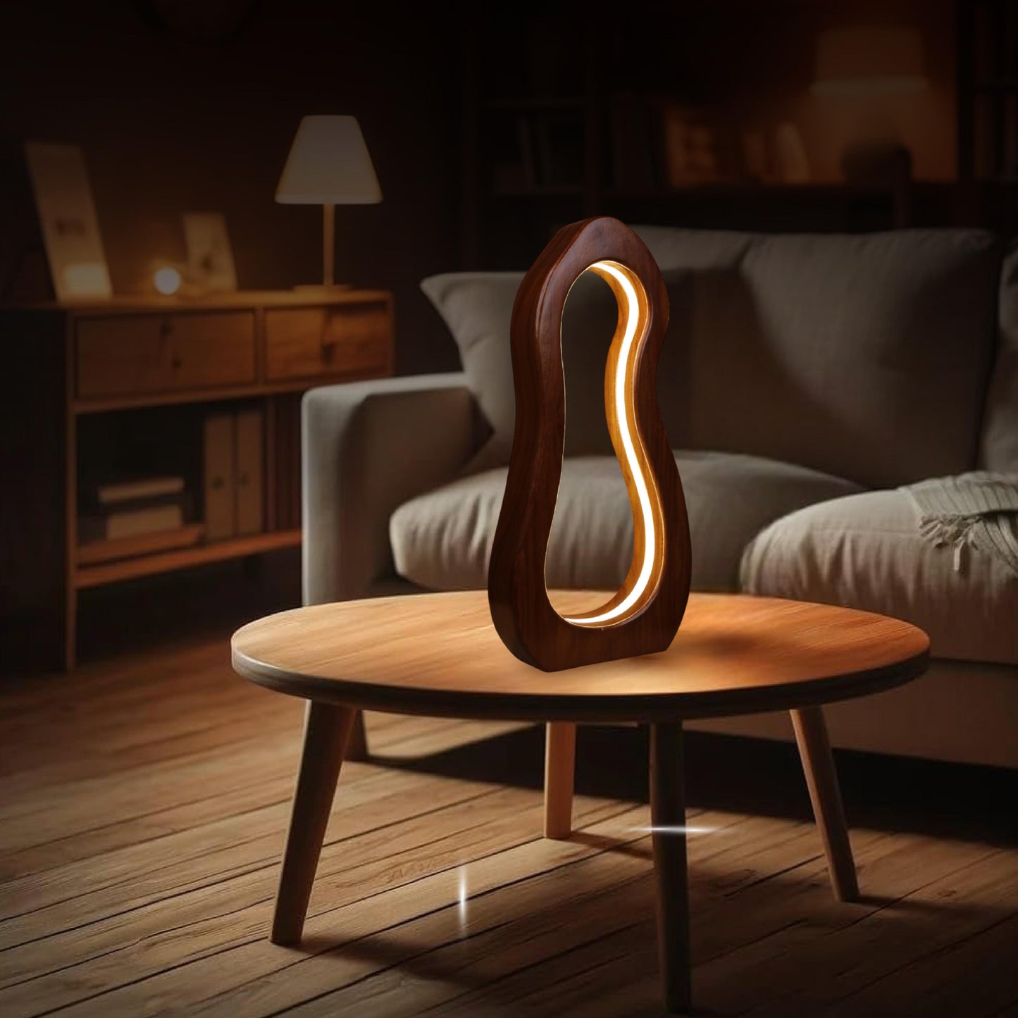 Elysian Antique Sheesham LED Lamp ( Ikari Homes )
