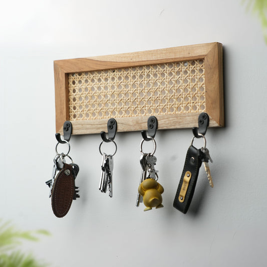 Rattan Cane Key Holder