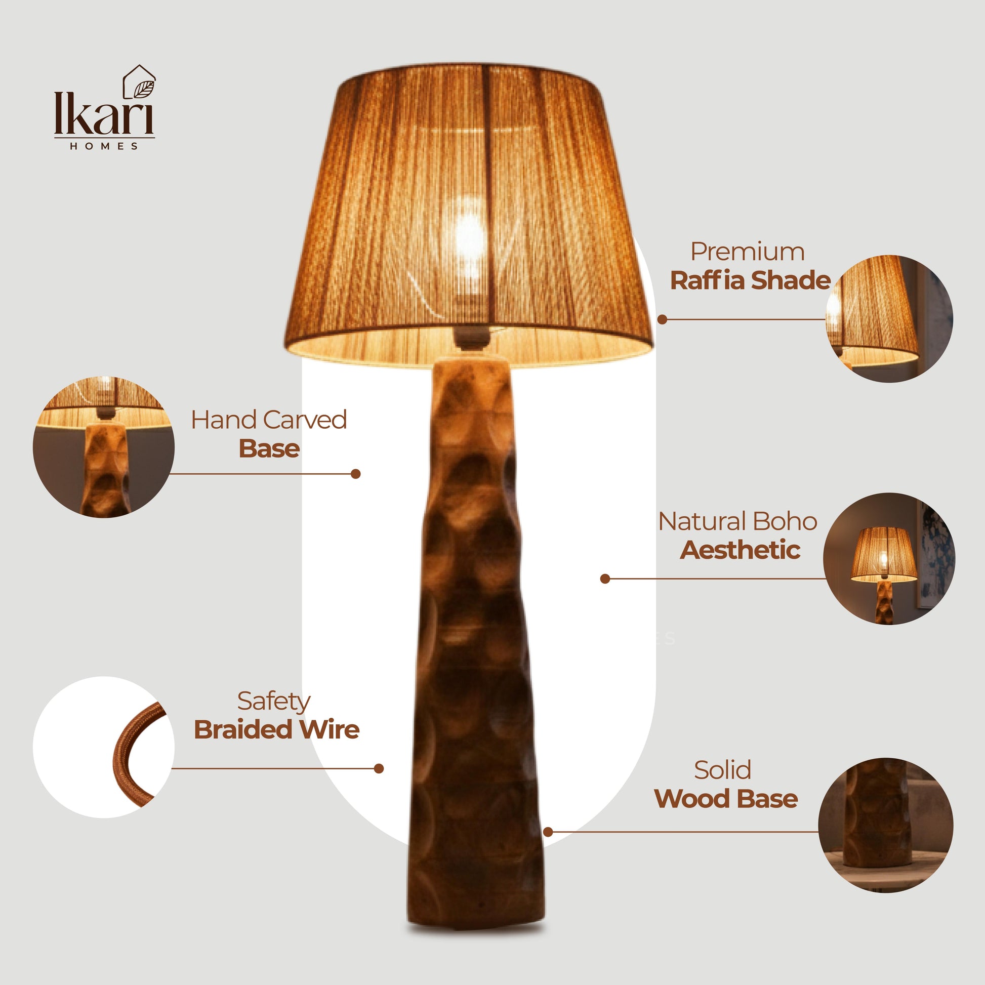 Vintage Raffia Floor Lamp – Woven by Nature, Rooted in Calm