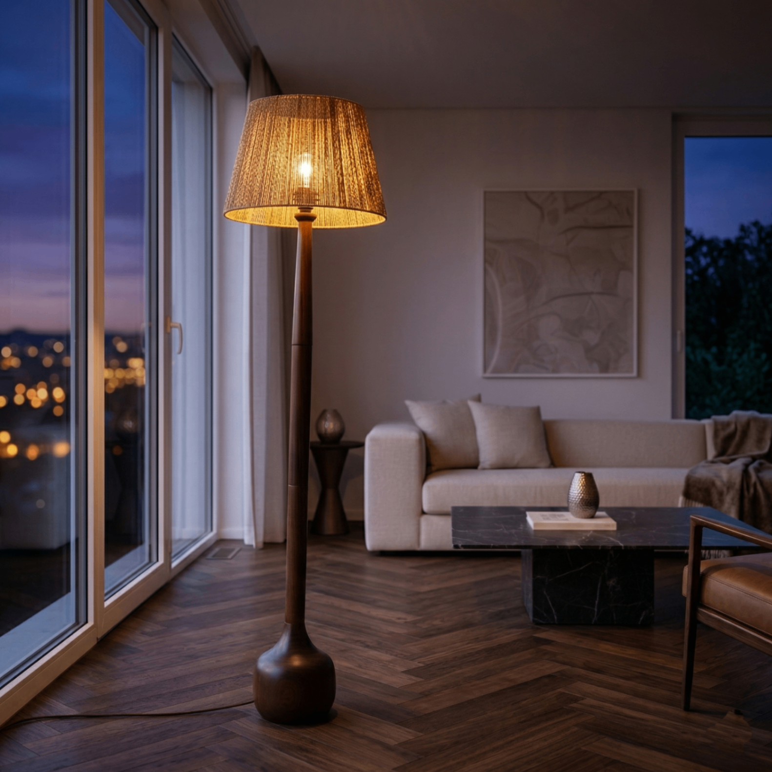 Artisan Raffia Floor Lamp