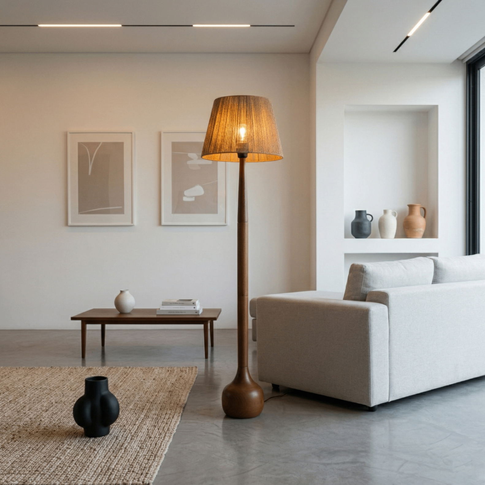 Artisan Raffia Floor Lamp
