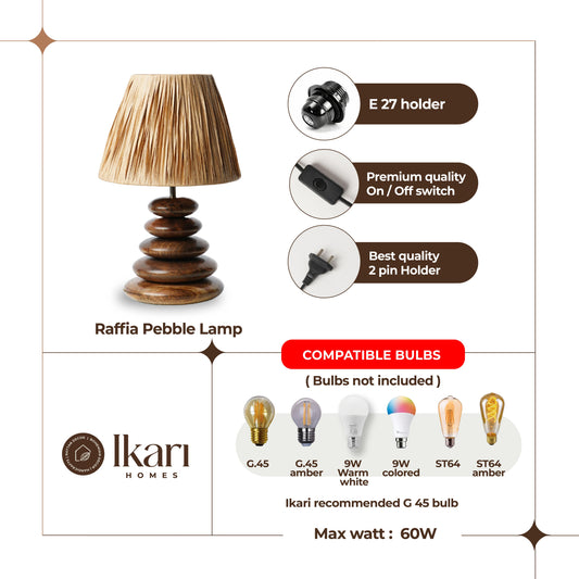 Aura Glow – Rattan Pebble Lamp