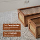 Duo Weave Rattan Baskets - Set of 2