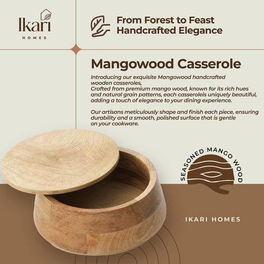 Handcrafted Premium Wooden Casserole