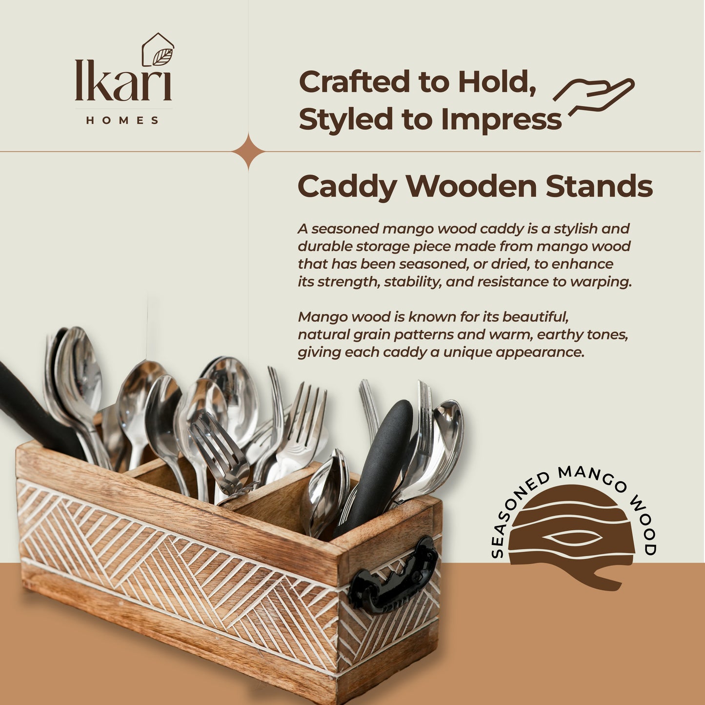 Wooden Antique Cutlery Holder
