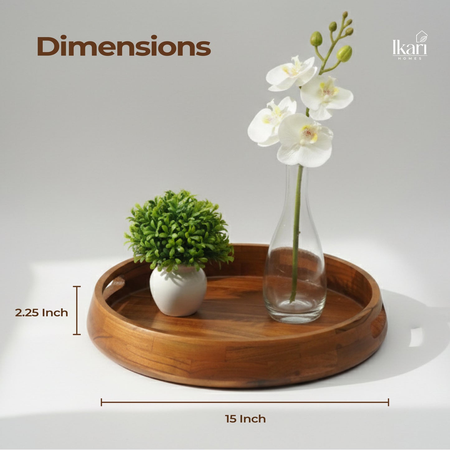 Rustique Boho Premium Acacia Tray 15 in