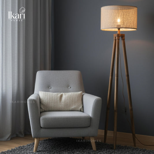 Tripoluxe Rattan Floor Lamp