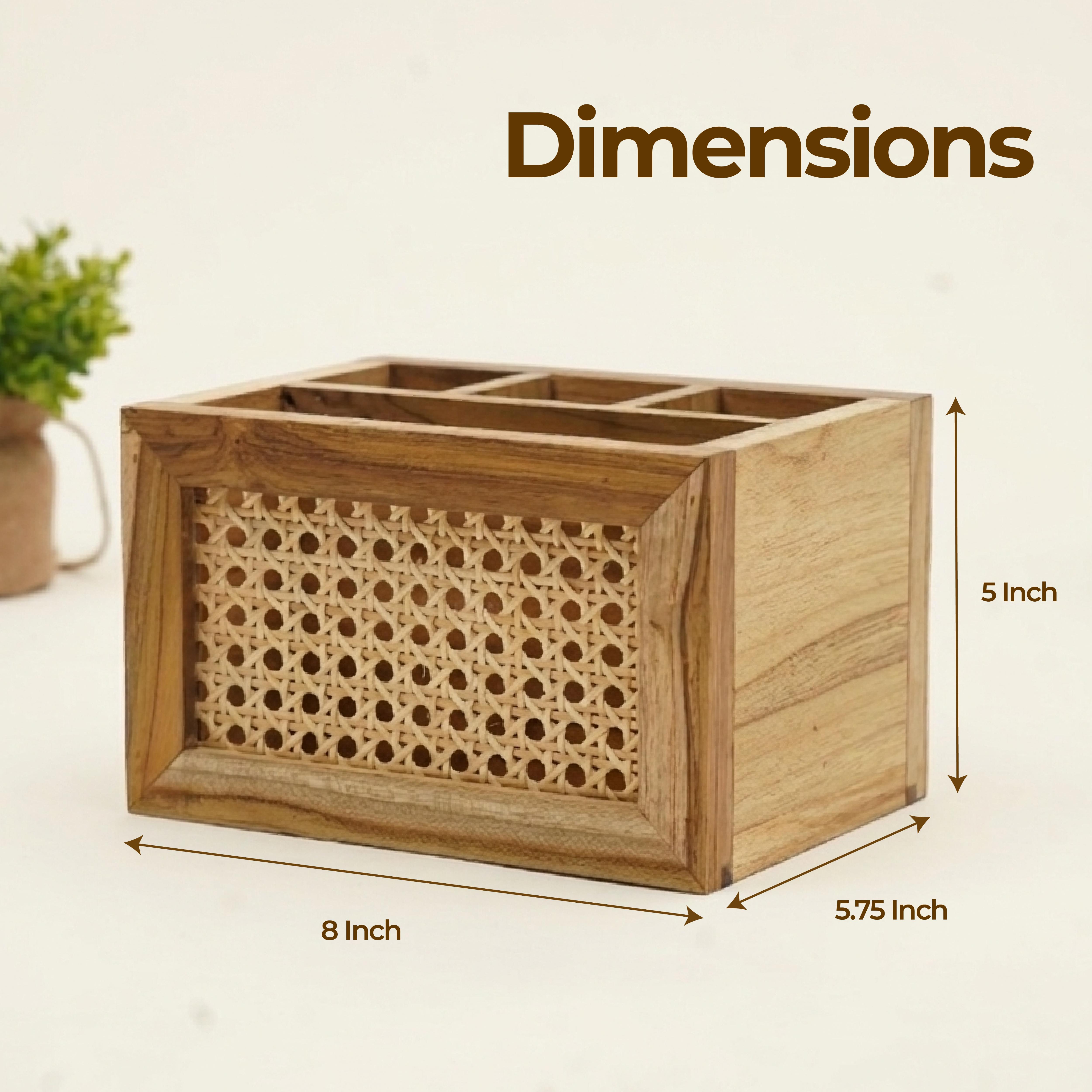 Weave Nest Rattan Cutlery Holder