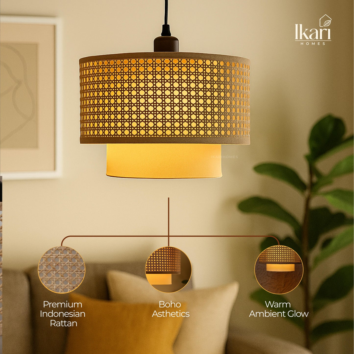 Hexa Duo Hanging Lamp 12 INCH