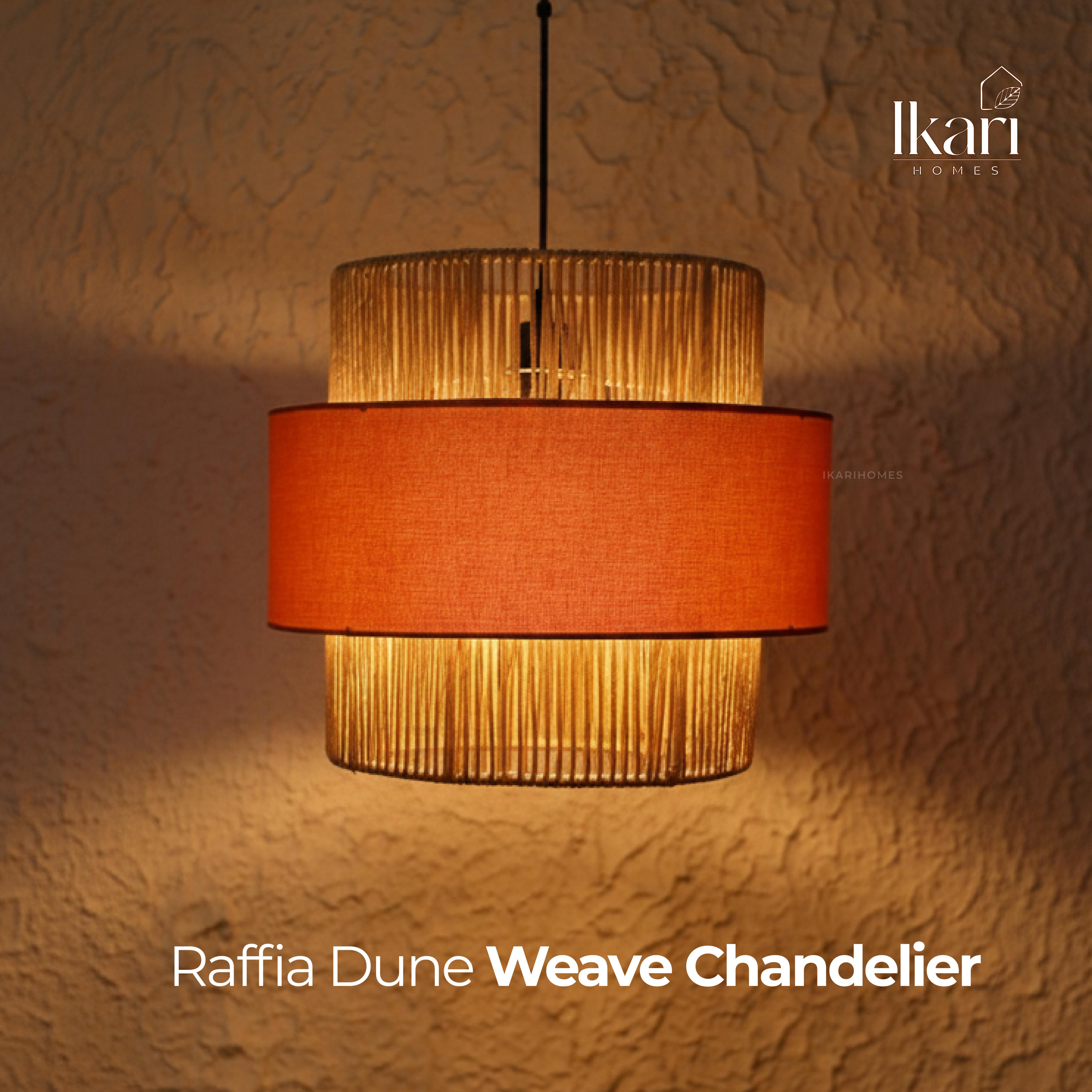 Raffia Dune Weave Chandelier