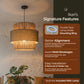 Raffia Olivo Weave Chandelier