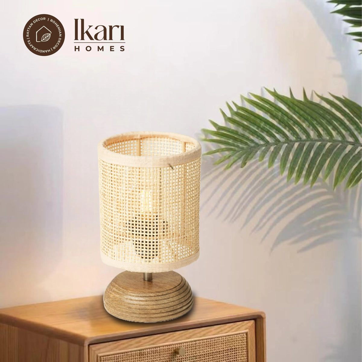 Rattan Mesh Loom Lamp