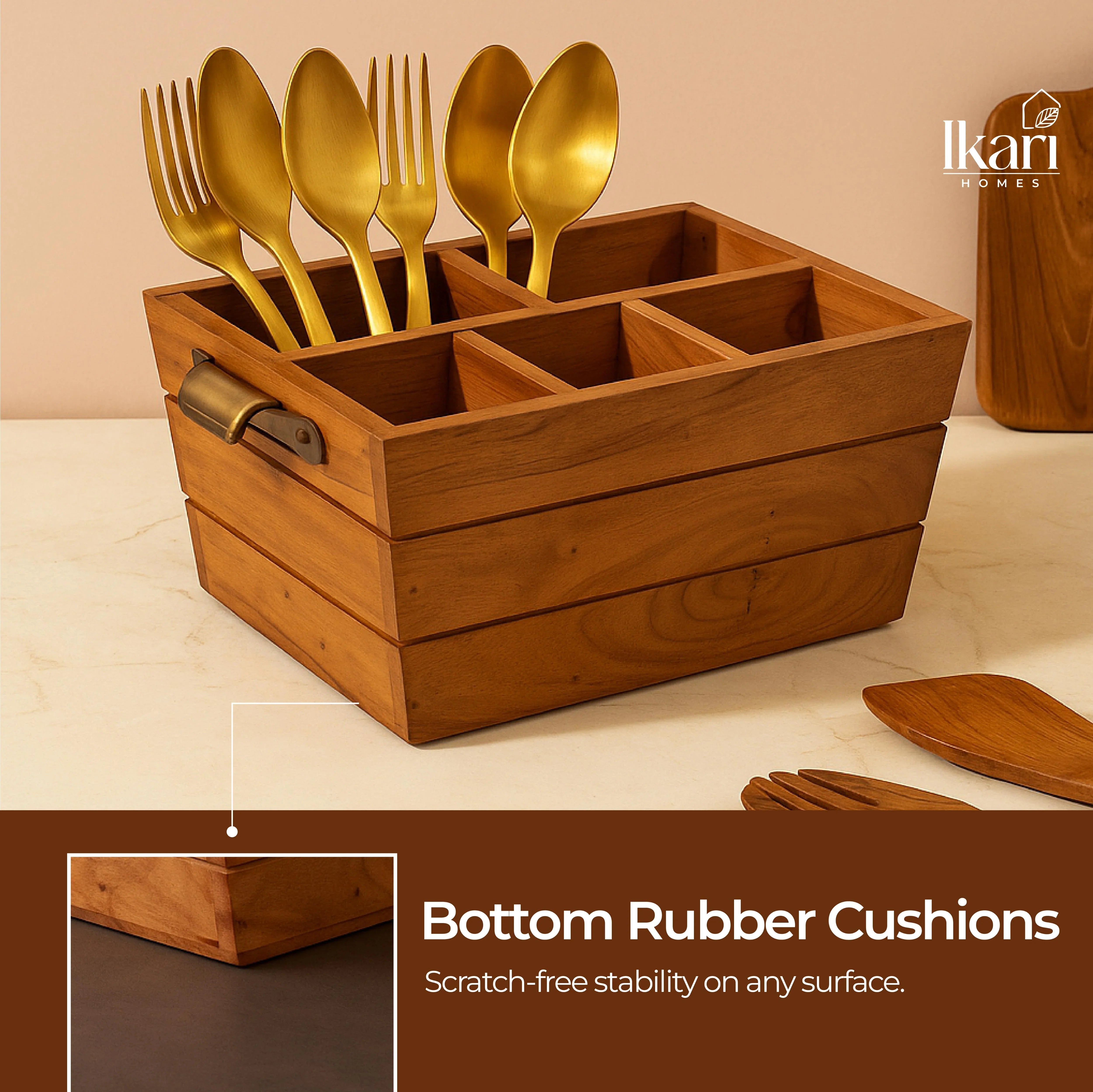 Woodura Caddy Big with Antique handles