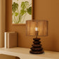 Mist Glow – Raffia Pebble Lamp